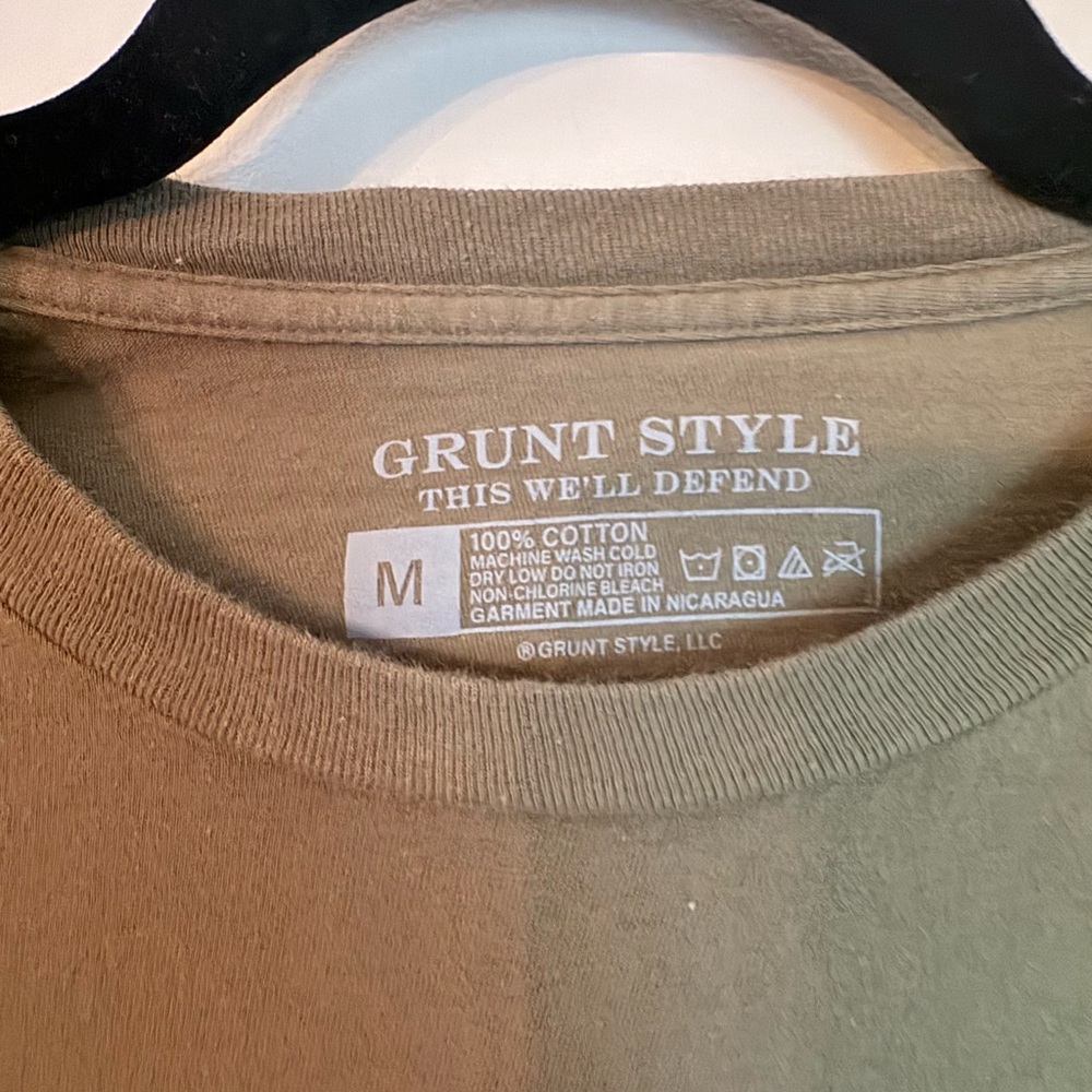 Men’s Grunt Style 1776 Olive Green T-Shirt Medium - Picture 5 of 5